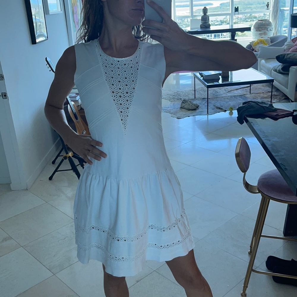 Maje white cocktail and summer dress